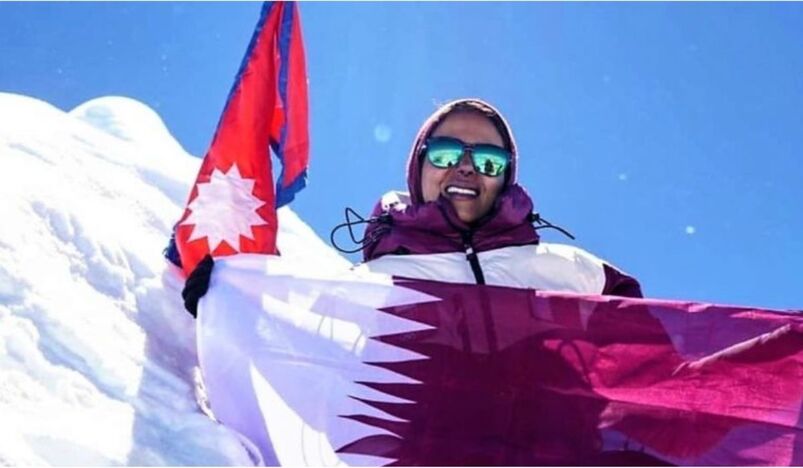 Sheikha Asma Becomes the First Qatari to Raise Flag on Mount Manaslu